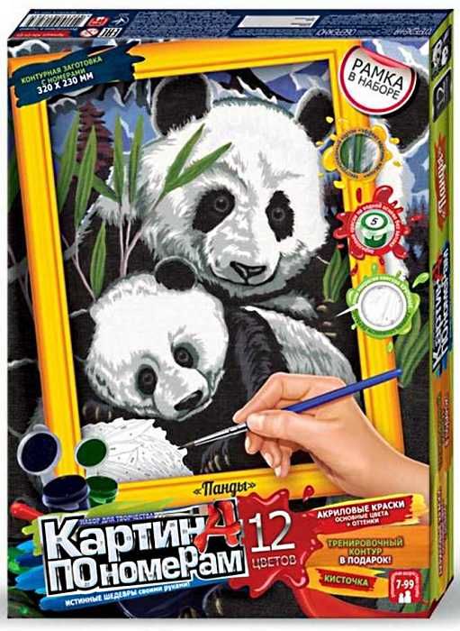 набор для творчества картина по номерам KN-01-01 Панды (большая)    Danko to Ціна (цена) 98.90грн. | придбати  купити (купить) набор для творчества картина по номерам KN-01-01 Панды (большая)    Danko to доставка по Украине, купить книгу, детские игрушки, компакт диски 1