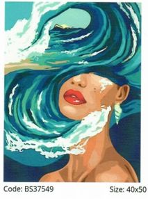 набір розпису по номерам океан думок розмір 40х50  артикул BS37549 brushme Брашми