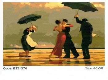 набір розпису по номерам аристократичне танго розмір 40х50  артикул BS51374 brushme Брашми