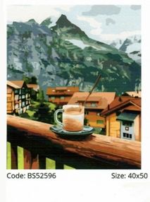 Розпис по номерам капучіно з гірським присмаком розмір 40х50 BS52596