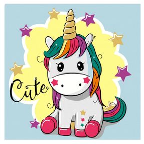 Розпис по номерах 30х30 15500-АС Райдужна єдиноріжка "Art Craft" арт крафт