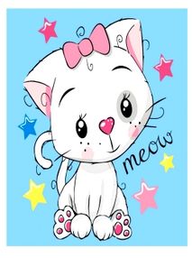 Розпис по номерах 30х30 15502-АС Біленька киця "Art Craft" арт крафт