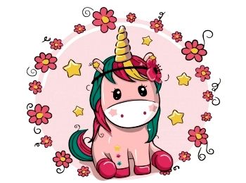 Розпис по номерах 30х30 15504-АС Єдиноріжок у квітах "Art Craft" арт крафт