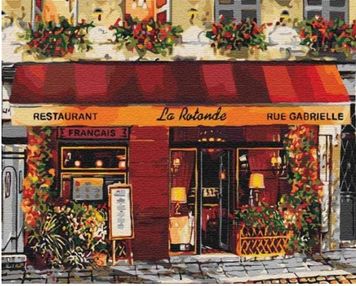 Розпис по номерах 40х50 КНО2193 Яскравий ресторанчик "Ідейка"