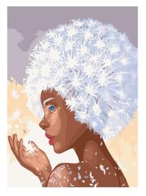 Розпис по номерах 40х50 10283-АС Дівчина кульбабка "Art Craft" арт крафт