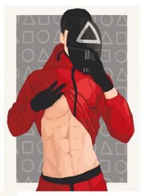 Розпис по номерах 40х50 10299-АС Гра в кальмара Фан арт "Art Craft" арт крафт