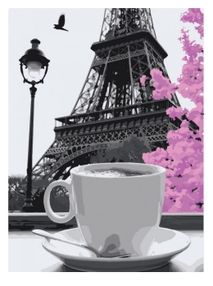 Розпис по номерах 40х50 11208-АС Кава в Парижі "Art Craft" арт крафт