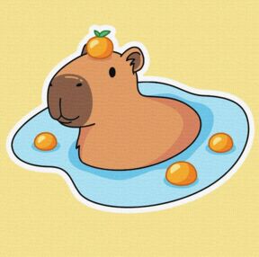 Розпис по номерах 30х30 KHO1359 Капібара в калюжі "Ідейка"