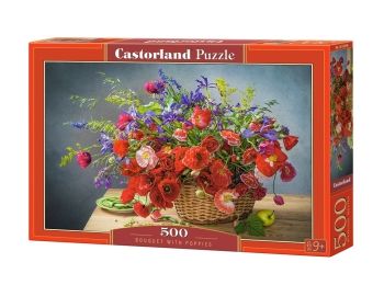 пазли castorland 500 елементів bouquet with poppies 53506