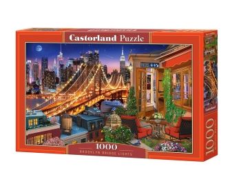 пазли castorland 1000 елементів 104598 brooklyn bridqe liqhts