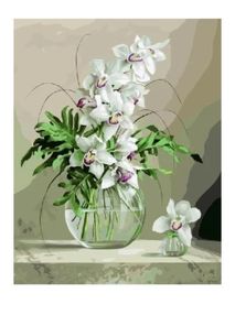 Розпис по номерах 40х50 GX21177 Орхідеї у вазі brushme Брашми