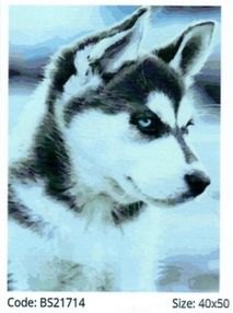 Розпис по номерах 40х50 BS21714 Щеня Хаскі brushme Брашми