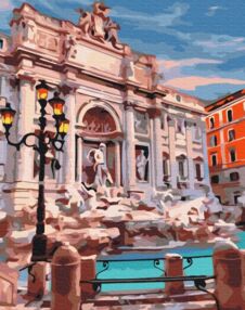 Розпис по номерах 40х50 BS29709 Фонтан Ді Треві Рим brushme Брашми