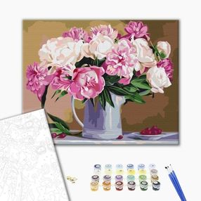 Розпис по номерах 40х50 BS29775 Натюрморт з піонами brushme Брашми