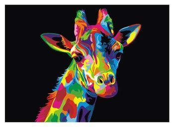Розпис по номерах 40х50 GX26194 Веселковий жираф brushme Брашми