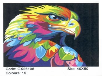 Розпис по номерах 40х50 GX26195 Райдужний орел brushme Брашми
