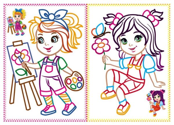 Велика розмальовка дівчатам для гуаші та акварелі Ціна (цена) 67.94грн. | придбати  купити (купить) Велика розмальовка дівчатам для гуаші та акварелі доставка по Украине, купить книгу, детские игрушки, компакт диски 3