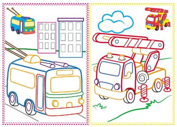 Велика розмальовка машинки для гуаші та акварелі Ціна (цена) 67.94грн. | придбати  купити (купить) Велика розмальовка машинки для гуаші та акварелі доставка по Украине, купить книгу, детские игрушки, компакт диски 1