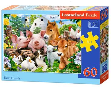 пазли castorland 60 елементів друзі на фермі 066209
