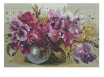 Алмазна мозаїка 40х50 АМО7019 Букет яскравих ірисів "Ідейка"