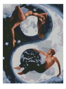 Алмазна мозаїка 40х50 АМО7031 Інь і Янь "Ідейка"