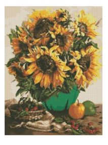 Алмазна мозаїка 40х50 АМО7062 Чарівний букет соняшників "Ідейка"