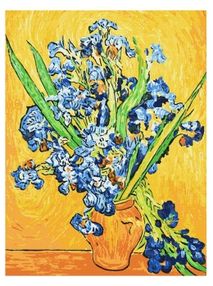 Розпис по номерах 40х50 КНО2013 Іриси у вазі Ван Гог "Ідейка"