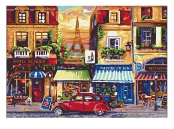 Розпис по номерах 40х50 КНО2189 Вулицями Парижу "Ідейка"
