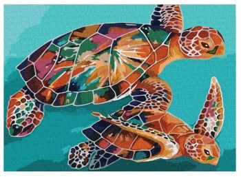 Розпис по номерах 40х50 КНО2455 Черепахи "Ідейка"
