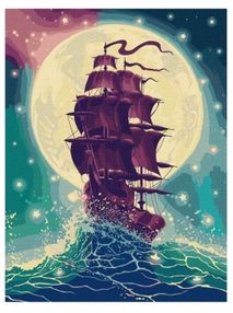 Розпис по номерах 40х50 КНО2753 Крізь хвилі "Ідейка"