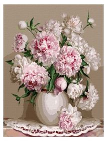 Розпис по номерах 40х50 КНО3195 Улюблені півонії "Ідейка"