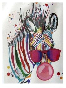 Розпис по номерах 40х50 КНО4071 Яскрава зебра "Ідейка"