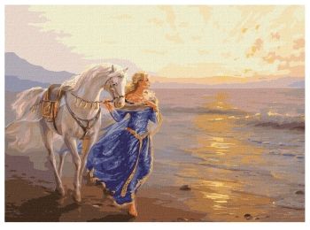 Розпис по номерах 40х50 КНО4799 Прогулянка вздовж берега "Ідейка"