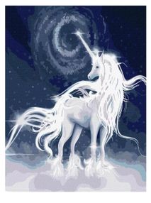 Розпис по номерах 50х50 КНО5037 Білий єдиноріг "Ідейка"