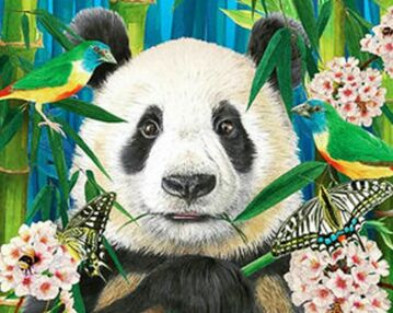 Алмазна мозаїка 30х40 GM86898 Рай для панди "Strateg"