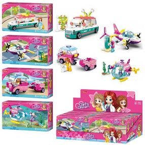 конструктор sluban для дівчаток транспорт в асортименті m38-b0921