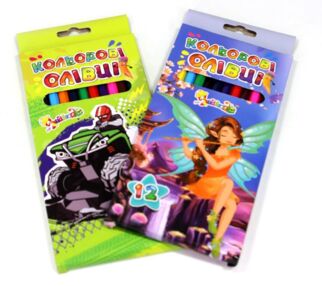 олівці кольорові 12 кольорів Незнайка олівці кольорові 12 кольорів Незнайка