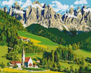 Розпис по номерах 40х50 BS21692 Будинок в Альпах brushme Брашми