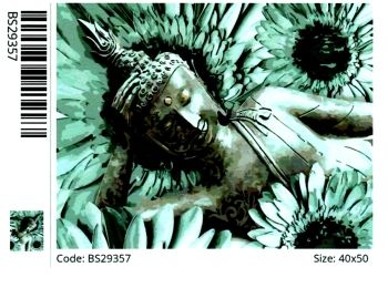 Розпис по номерах 40х50 BS29357 Будда медитація brushme Брашми