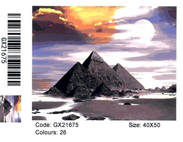 Розпис по номерах 40х50 GX21675 Піраміди Гізи brushme Брашми