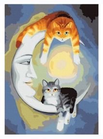 Розпис по номерах 40х50 GX23843 Нічні коти brushme Брашми