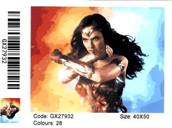 Розпис по номерах 40х50 GX27932 Супер жінка brushme Брашми