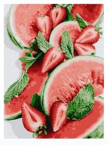 Розпис по номерах 40х50 GX30221 Кавун і полуниця brushme Брашми