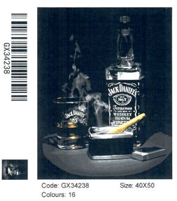 Розпис по номерах 40х50 GX34238 Віскі з сигарою brushme Брашми