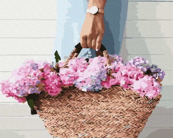Розпис по номерах 40х50 GX36620 Корзинка з гортензіями brushme Брашми Ціна (цена) 145.80грн. | придбати  купити (купить) Розпис по номерах 40х50 GX36620 Корзинка з гортензіями brushme Брашми доставка по Украине, купить книгу, детские игрушки, компакт диски 0
