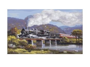 Розпис по номерах 40х50 GX4661 Експрес на мосту brushme Брашми