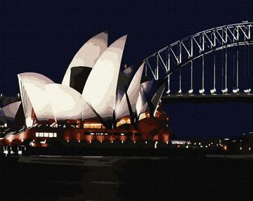 Розпис по номерах 40х50 GX7491 Сіднейський оперний театр brushme Брашми