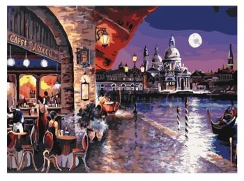 Розпис по номерах 40х50 GX7620 Нічна кав'ярня Праги brushme Брашми