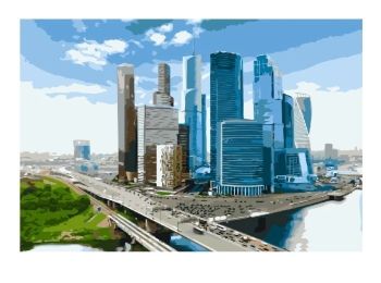 Розпис по номерах 40х50 GX7972 Хмарочоси brushme Брашми