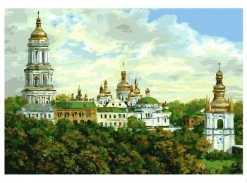 Розпис по номерах 40х50 GX8292 Киево-Печерська Лавра brushme Брашми Ціна (цена) 145.80грн. | придбати  купити (купить) Розпис по номерах 40х50 GX8292 Киево-Печерська Лавра brushme Брашми доставка по Украине, купить книгу, детские игрушки, компакт диски 0